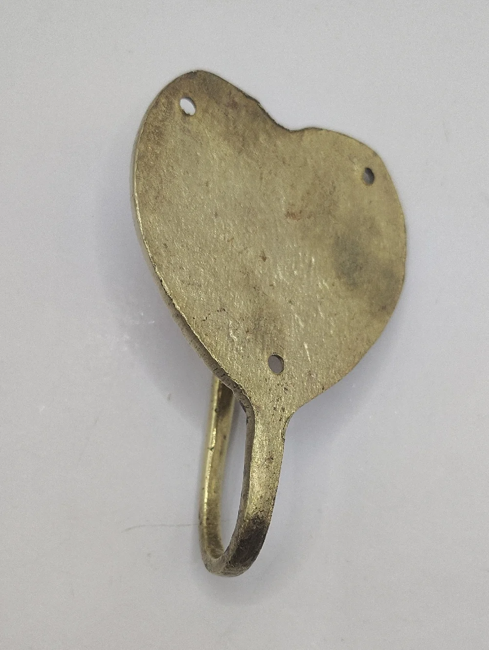 Brass Heart Wall Hook - Decorative Gold Accent